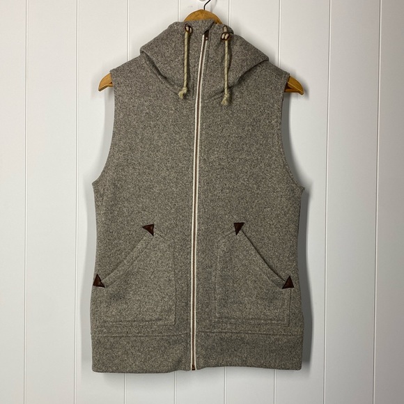 Burton Jackets & Blazers - Burton DryRide WB Starr Tan Grey Vest With Hood